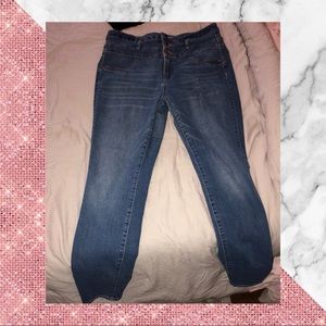 High waisted skinny jeans